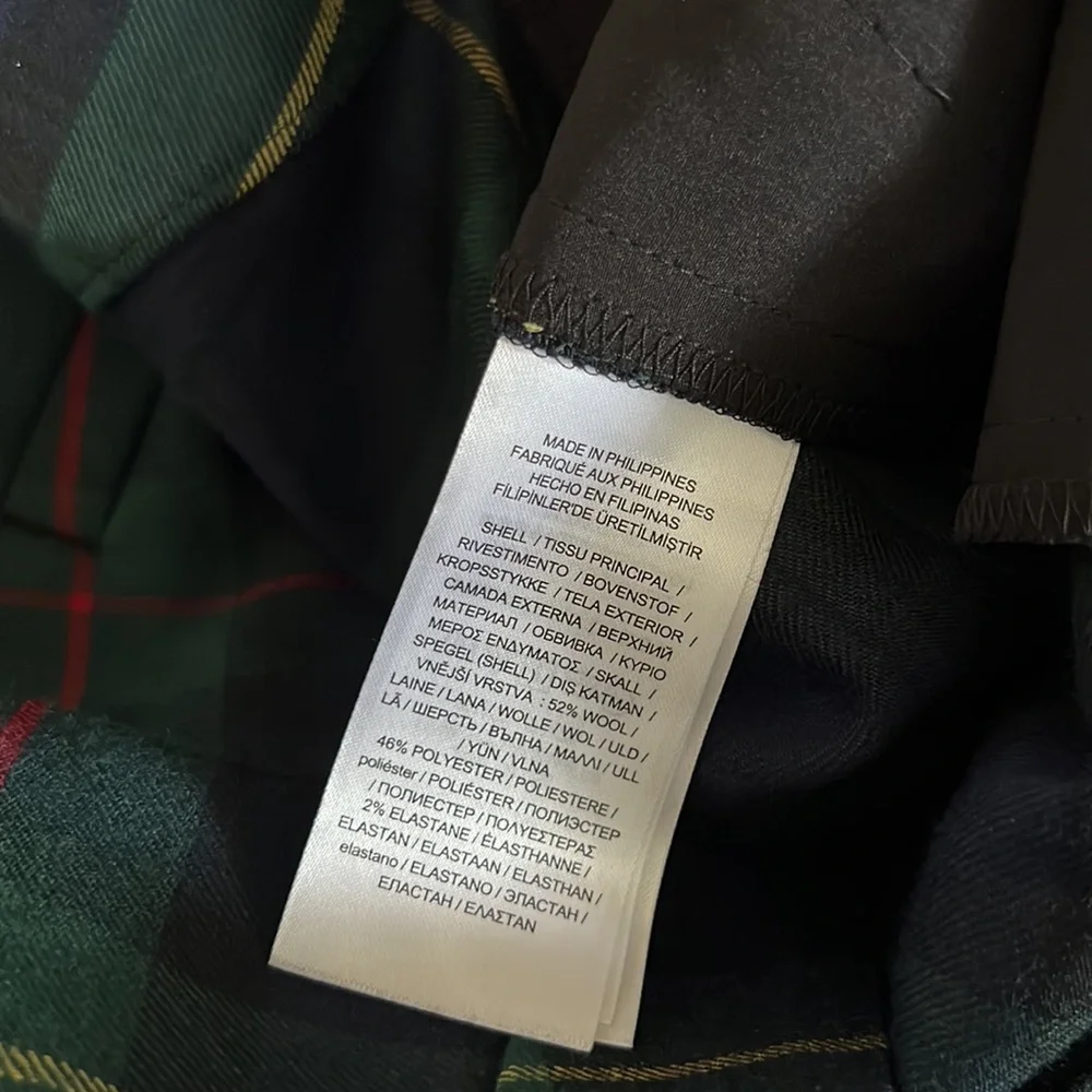 LAUREN Ralph Lauren Plus Size Plaid Pleated Twill Ankle Pants - Picture 12 of 14